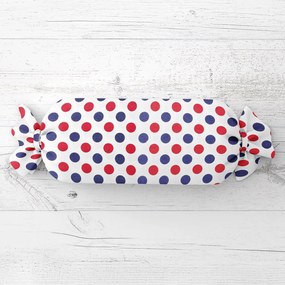 Biante Vankúš valec bonbon Sandra SA-242 Červené a modré bodky 15x80 cm