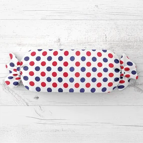 Biante Vankúš valec bonbon Sandra SA-242 Červené a modré bodky 15x80 cm