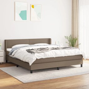 Posteľný rám boxspring s matracom sivohned 180x200 cm látka 3129573