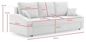 Veľká rozkladacia pohovka DORMA Medová