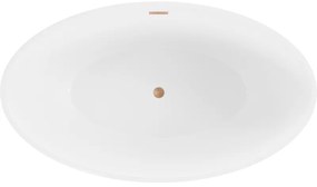 Mexen Nike, voľne stojaca vaňa 175 x 100 cm, biela, medený matný prepad, 54071751000-65