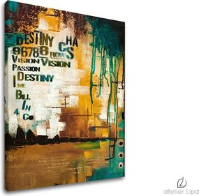 Autorská reprodukcia na plátne ABSTRAKT XOBAM003E1