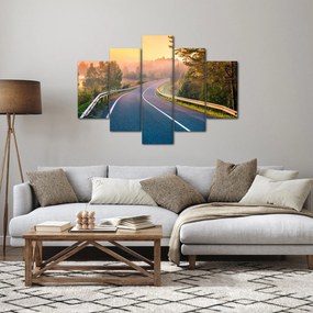 Obraz - Cesta pri východe slnka (150x105 cm)
