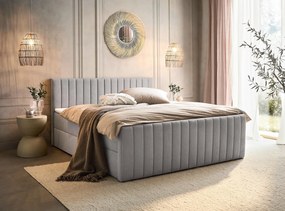 XXXLutz AMERICKÁ POSTEĽ, 140/200 cm, svetlosivá Boxxx - Online Only spálne - 002444002512