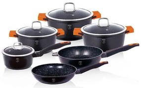 Nepriľnavá sada hrncov 10 ks, Granit Diamond Line BerlingerHaus