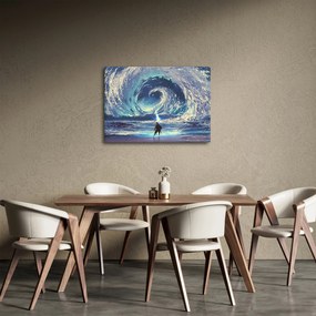 Obraz - Ilustrácia chlapca s kopijou (70x50 cm)