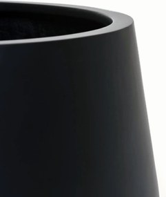 Kvetináč GORDO, sklolaminát, výška 29 cm, čierny