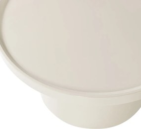 Sivobéžový okrúhly konferenčný stolík ø 70 cm Veluna – WOOOD