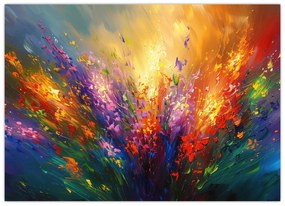 Obraz - Abstrakcia kvetov (70x50 cm)