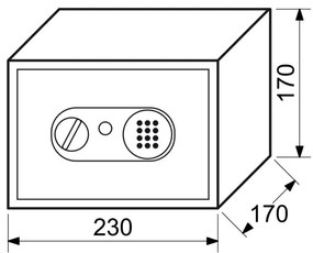 Nábytkový sejf RS 17, s elektrickým zámkom, ružová