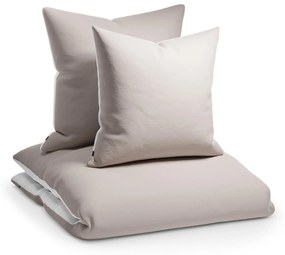 Soft Wonder-Edition, posteľná bielizeň, 155 x 200 cm, taupe/biela