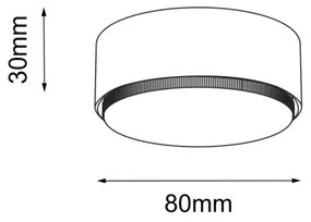 Brosline 1260 - Bodové svietidlo DROP 1xGX53/9W/230V čierne