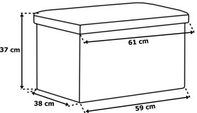 Úložná taburetka DIEGO XL grafitová