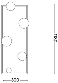 Ideal Lux - LED Stojacia lampa ANGOLO 5xG9/3W/230V mosadz