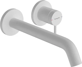 Hansgrohe Tecturis S, páková umývadlová batéria EcoSmart+ pod omietku s výtokom 225 mm, biela matná, HAN-73351700