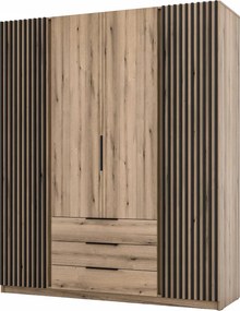 4-dverová skriňa do predsiene s zásuvkami Dravero Ev/ev-bl 2LAM 2F 3S