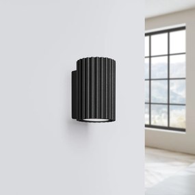 Nástenné svietidlo Karbon, 1x čierne kovové tienidlo, (10 cm)