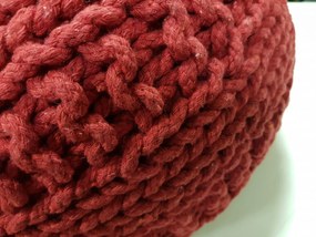 KUDOS Textiles Pvt. Ltd. MEGA AKCE: Sedací vak TEA POUF 9 červený - 40x40x35 cm