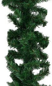 vidaXL Vianočné girlandy 4 ks, zelené 270 cm, PVC-