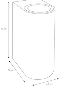 Lucide 69801/02/31 - Vonkajšie nástenné svietidlo ZARO 2xGU10/35W/230V IP44 biela