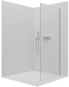 Cerano Santoro, sprchová zástena 90x195 cm ku sprchovému kútu série Santoro, 6mm číre sklo, chrómový profil, CER-CER-424981