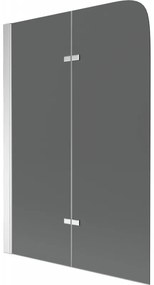 Mexen FELIX, vaňová zástena, 2-krídlová, 100 x 140 cm, šedá, 890-100-002-01-40