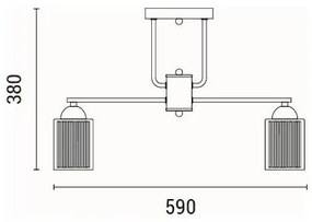Prisadený luster 5xE27/60W/230V