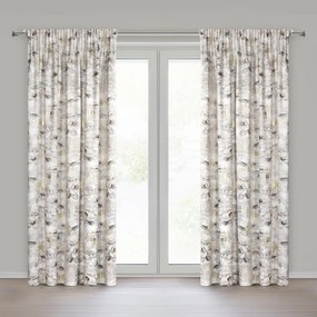 Dekorstudio Zamatový záves LUIZA s riasiacou páskou 140x270 cm - svetlosivý