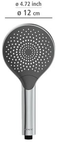 WENKO 24921100 - Sprchová hlavica WATERSAVING SYSTEM 12x12 cm lesklý chróm/šedá