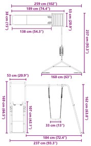 Vonkajšia súprava na hranie drevo douglas