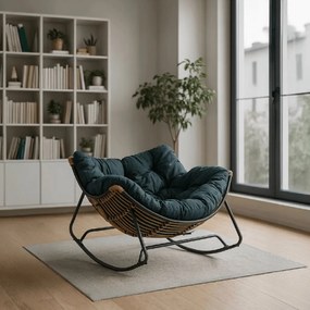 PROXIMA.store - Dizajnové hojdacie záhradné kreslo ELTON FARBA: zelená