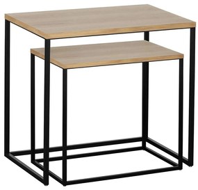 Eglo 424006 - SADA 2x odkladacích stolíkov TOZAWA hnedá/čierna