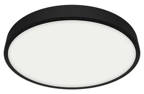 Emithor Stropné LED svietidlo LENYS III. 27019, pr. 9 cm, 6W, IP20/IP44, čierna, pr. 9 cm