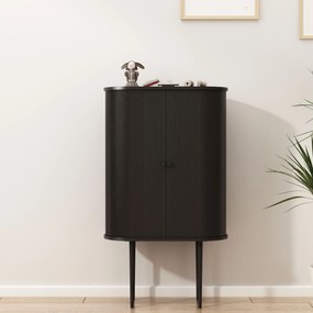 Vysoká komoda Clementa z masivu 75 cm černá