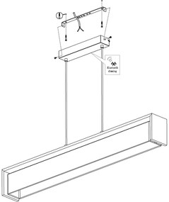 Eglo 900075 - LED RGBW Stmievateľný luster na lanku VALDELAGRANO-Z LED/33,6W/230V