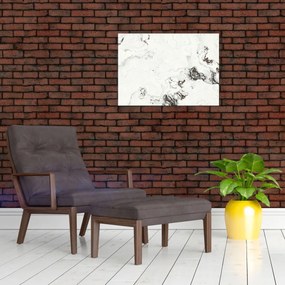 Sklenený obraz - Biely mramor (70x50 cm)