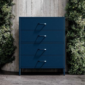 Komoda CARLA, 800 x 1015 x 400 mm, Modern: tmavomodrá farba