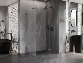 Mexen Lunar T výklopný sprchový kút pravý 135 x 90 cm, číre sklo, grafitová, 834T-135-090-95-00-P