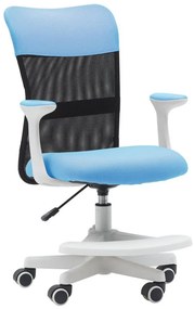 Detská stolička Neoseat MONKEY WHITE s podnožou — látka, biela / svetlo modrá