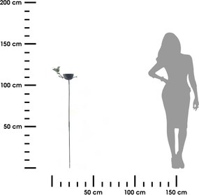 Kŕmidlo pre vtáky CHARLIE 122 cm čierne