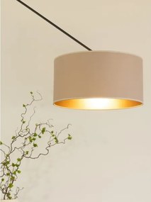 LED Nastaviteľný luster na tyči GORTA 1xE27/60W/230V béžová/zlatá