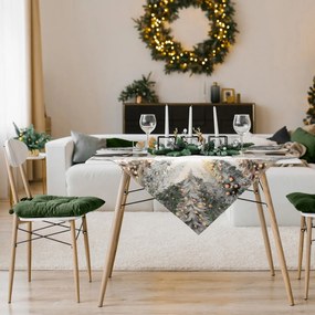 VIANOČNÝ GOBELÍNOVÝ OBRUS FOREST 140X180 CM VZOROVANÝ