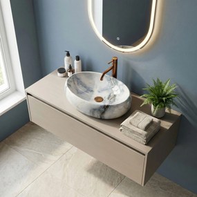 Rea Linda Granit umývadlo, 49 x 34 cm, imitácia kameňa-granit lesklý, REA-U2514