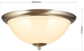 Orion DL 7-677/50-Stropné svietidlo AUSTRIAN OLD LAMP 3xE27/60W/230V bronz/béžová