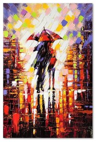 Gario Obraz na plátne Pár v daždi pod dáždnikom Rozmery: 80 x 120 cm