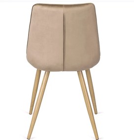 Sada stola SKUBI 120-160 cm Artisan Oak a 4 béžových stoličiek RODRI
