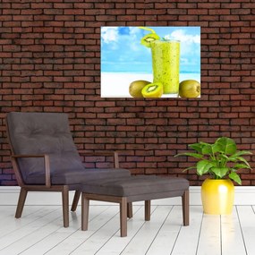 Sklenený obraz - kiwi smoothie (70x50 cm)