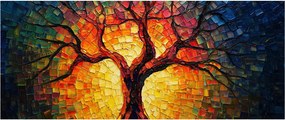 Obraz - Strom života v mozaike (120x50 cm)