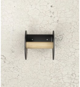 Čierny nástenný držiak na toaletný papier Nupo – LIND DNA