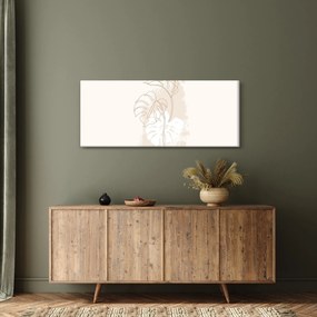 Obraz - Line art monstera N⁰1 (120x50 cm)
